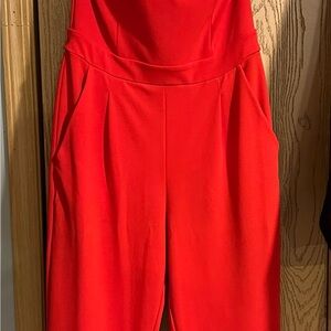 Express Vibrant Red Jumpsuit